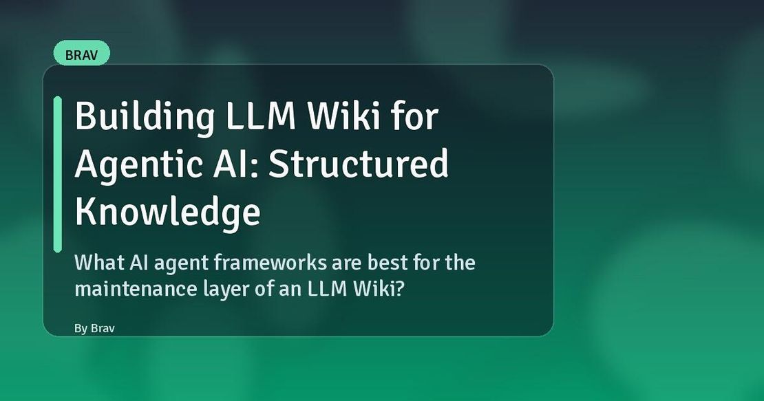 Building an LLM Wiki: The Future of Structured Knowledge for Agentic AI